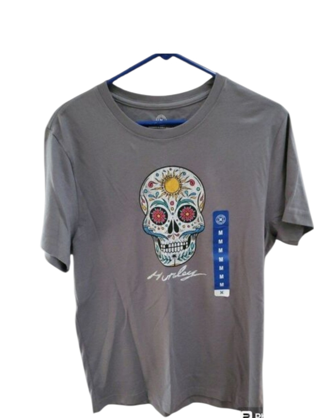 NEW Hurley Men's Dia De Surf Jersey Graphic Tee Size M Day of the Dead